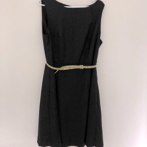 Black a-line H&M Dress with belt